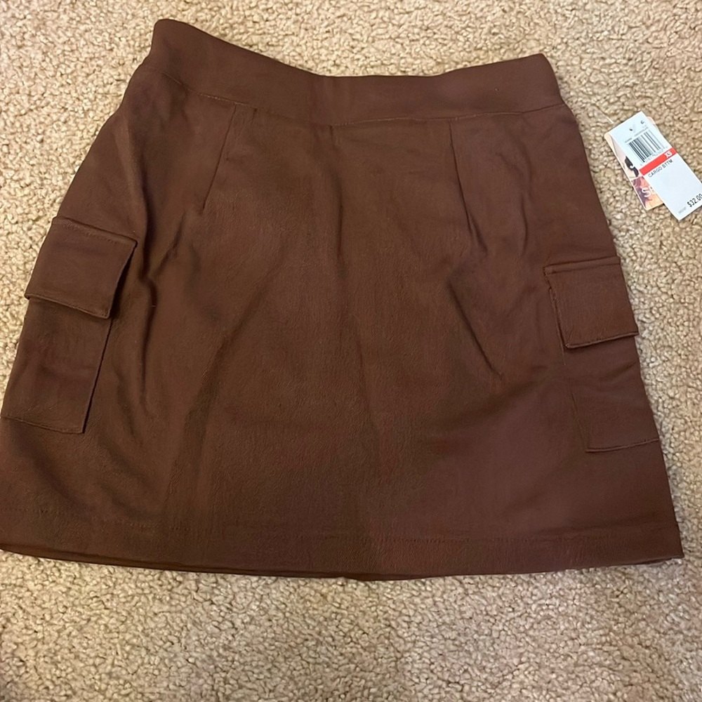 Brown Self Esteem Cargo Skirt